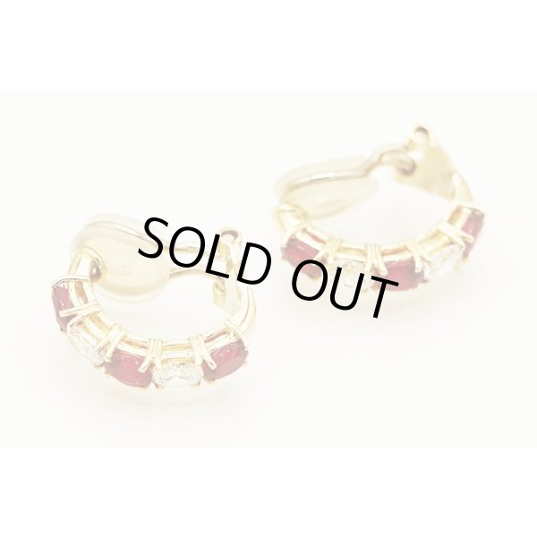 画像7: クイーン　750YG ルビーダイアイリイヤリング 1.02ct 0.94ct 1.03ct 0.94ct 5.60g (7)