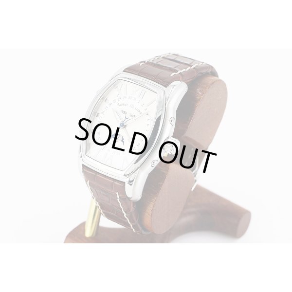 モーリス・ラクロア　トノー　ムーンフェイス３カレンダー　ＭＰ４６３９　白文字盤　サイド