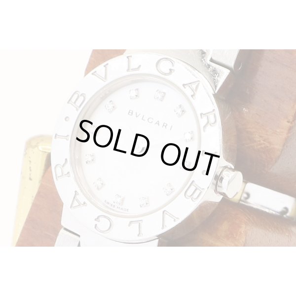 ブルガリ　ブルガリブルガリ　ＢＢ２３ＳＷＳＳ　白シェル文字盤　１２Ｐ　サイド拡大