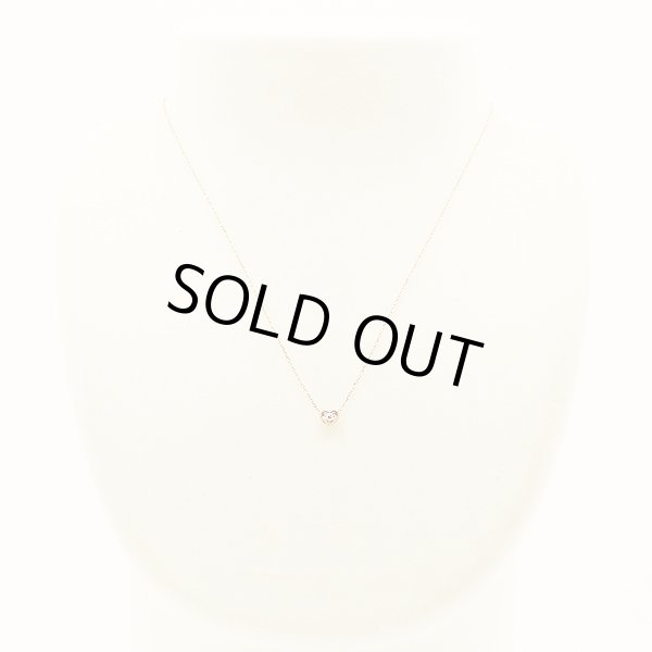 ポンテヴェキオ　K18PG ダイアイリネックレス 0.03ct 1.80g　装着イメージ