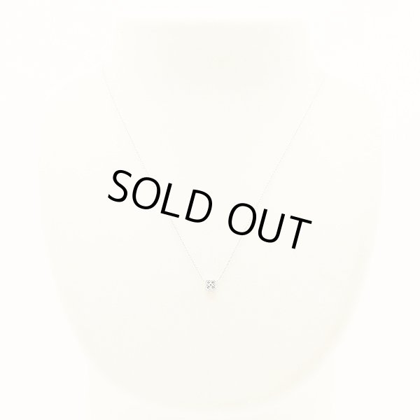 ポンテヴェキオ　K18WG ダイアイリネックレス 0.14ct 1.70g　装着イメージ