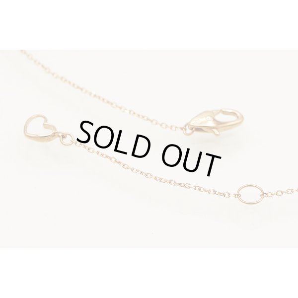 ポンテヴェキオ　K18PG ダイアイリネックレス 0.03ct 1.80g　留め具外したイメージ