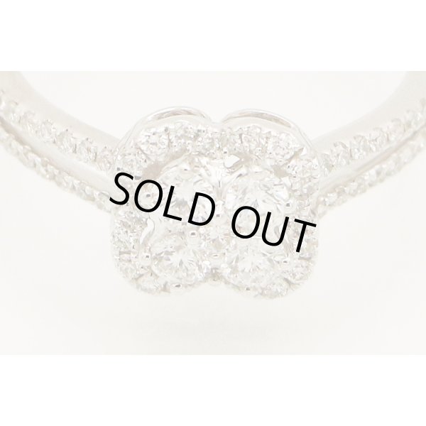 ポンテヴェキオ　K18WG ダイアイリリング 0.52ct 2.60g　拡大