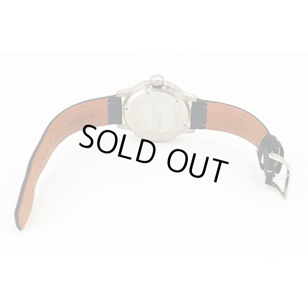 フォルティス　フリーガーコクピット　６４５．１０　黒／橙文字盤　革ベルト