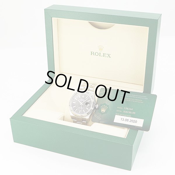 ロレックス　１２６３３４　３Ｕ６７８２４９　黒棒文字盤　箱・保証書