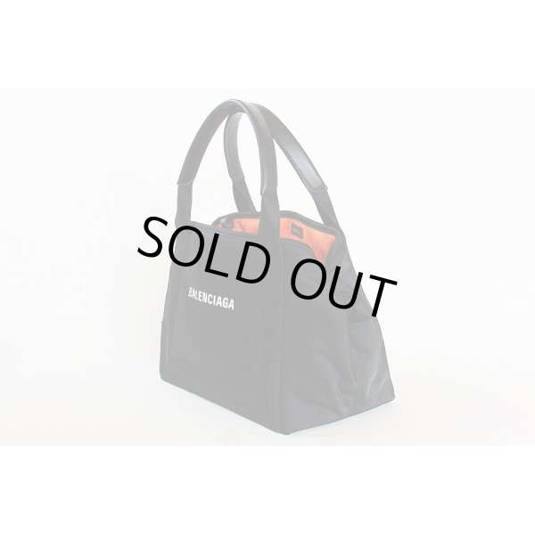 バレンシアガ ネイビー スモールカバス 339933210K41090 ブラック　サイド