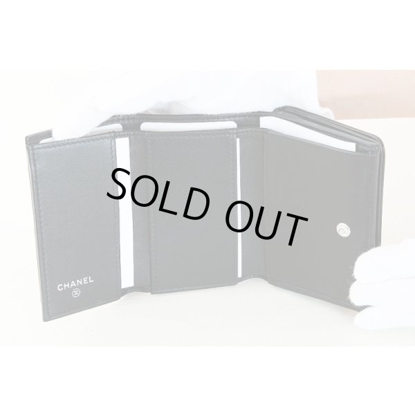 シャネル　カメリア スモールフラップウォレット AP0116 ブラック／SIV金具　中身