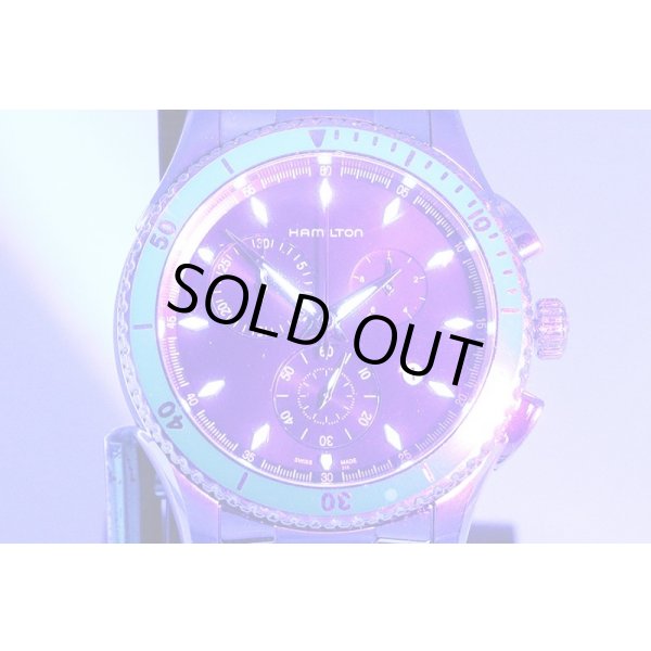 ハミルトン　ジャズマスター　クロノグラフ　Ｈ３７５１２０　黒文字盤　ライト