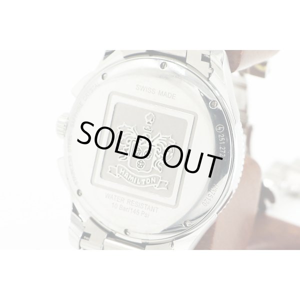 ハミルトン　ジャズマスター　クロノグラフ　Ｈ３７５１２０　黒文字盤　裏面拡大