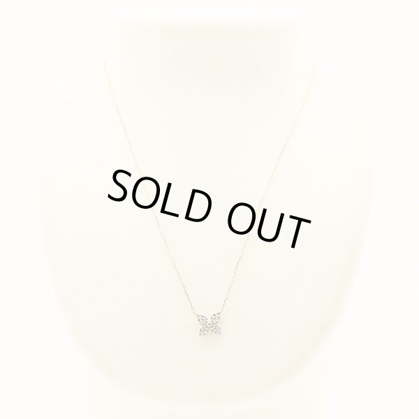 ヴァンドーム　K18PG ダイアイリネックレス 0.40ct 2.60g　装着イメージ