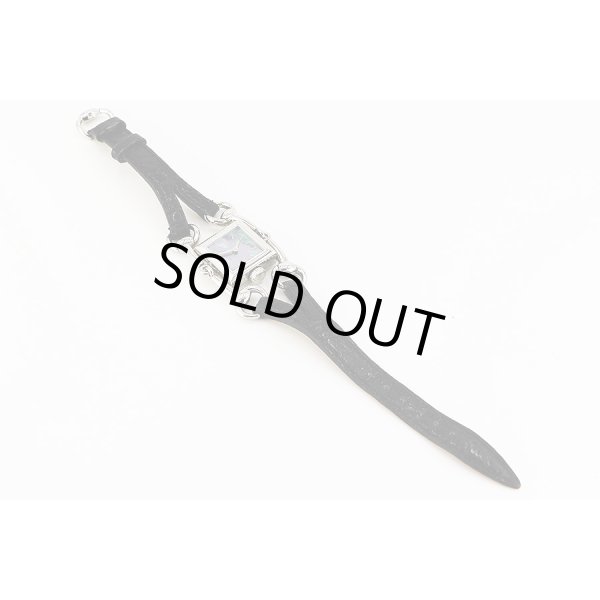 グッチ　シニョーリア　ホースビット　 １１６．５　青シェル文字盤　革ベルト状態　表面