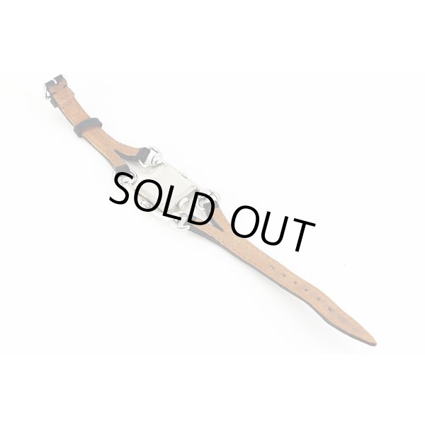 グッチ　シニョーリア　ホースビット　 １１６．５　青シェル文字盤　革ベルト状態　裏面