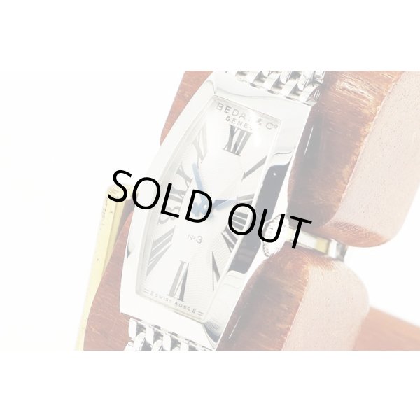 ベダ＆Ｃｏ　Ｎｏ３　ロングトノー　Ｂ３８６．０１１　銀文字盤　サイド拡大