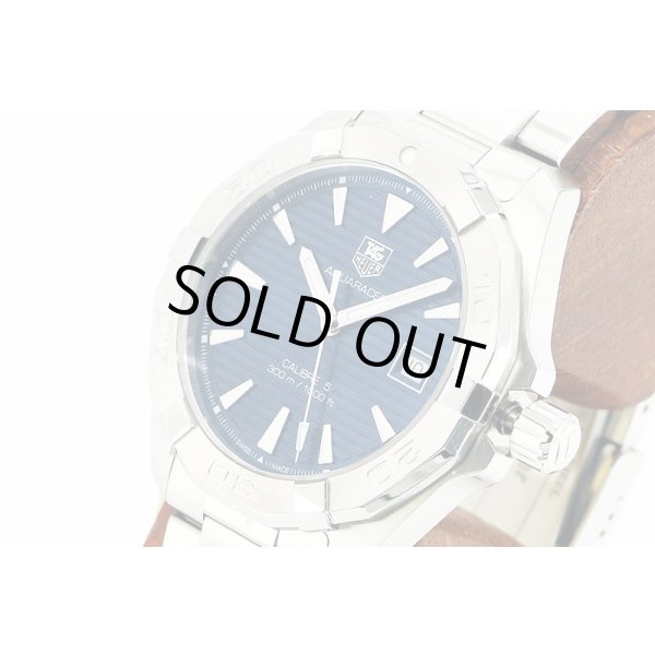 タグホイヤー　アクアレーサー　キャリバー５　ＷＡＹ２１１２　紺文字盤　サイド拡大