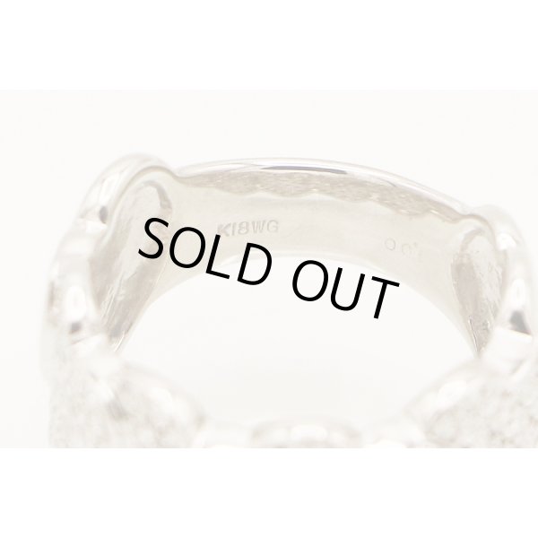 K18WG ダイアイリリング 1.00ct 7.90g　刻印