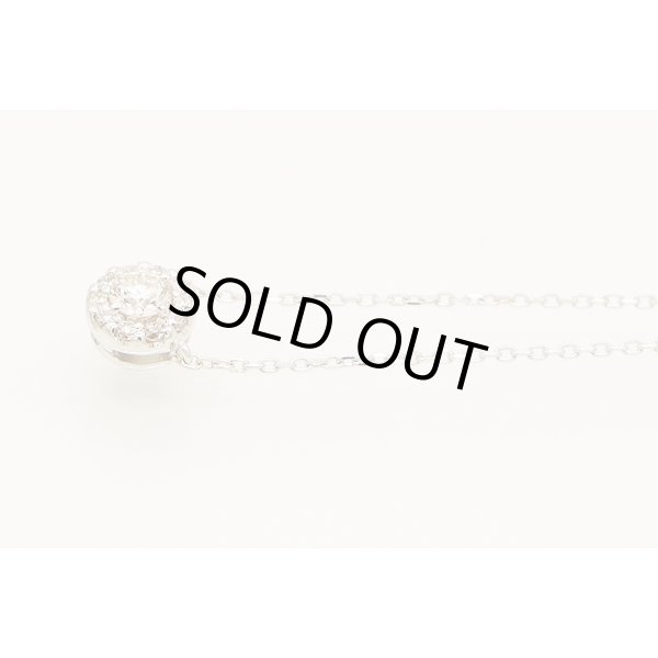 ヴァンドーム　K18WG ダイアイリネックレス 0.12ct 1.20g　サイド