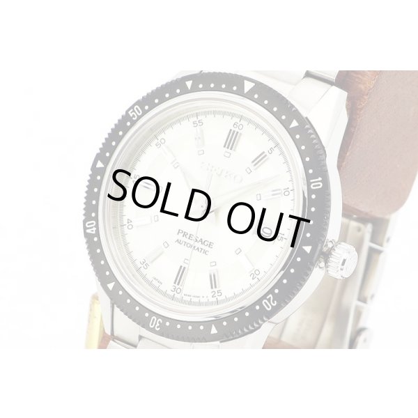 セイコー　プレサージュ　ＳＡＲＸ０６９ 銀文字盤　クラウンクロノ限定　サイド拡大