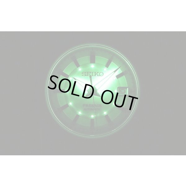 セイコー　プレサージュ　ＳＡＲＸ０６９ 銀文字盤　クラウンクロノ限定　ライト暗闇
