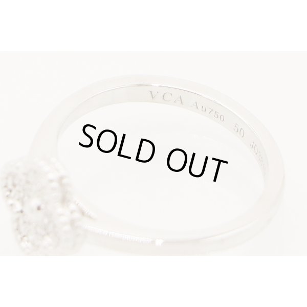 ヴァンクリーフ＆アーペル 750WG スウィートアルハンブラ ダイアイリリング 3.40g　刻印