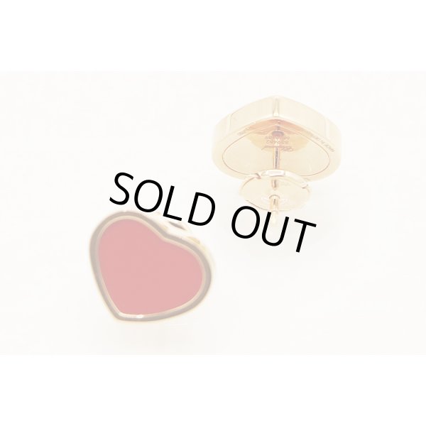 ショパール 750PG ハッピーハートピアス レッド 7.20g　キャッチ