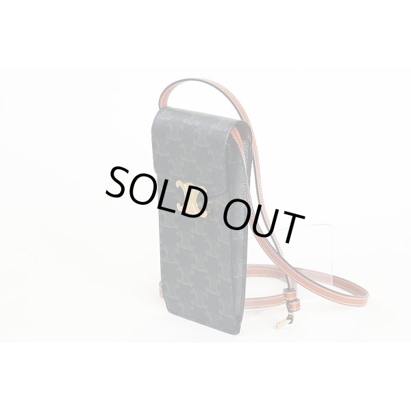 セリーヌ バーティカル フォン ポーチ 10J092DQB.04LU タン　サイド