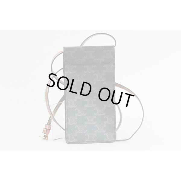 セリーヌ バーティカル フォン ポーチ 10J092DQB.04LU タン　裏面