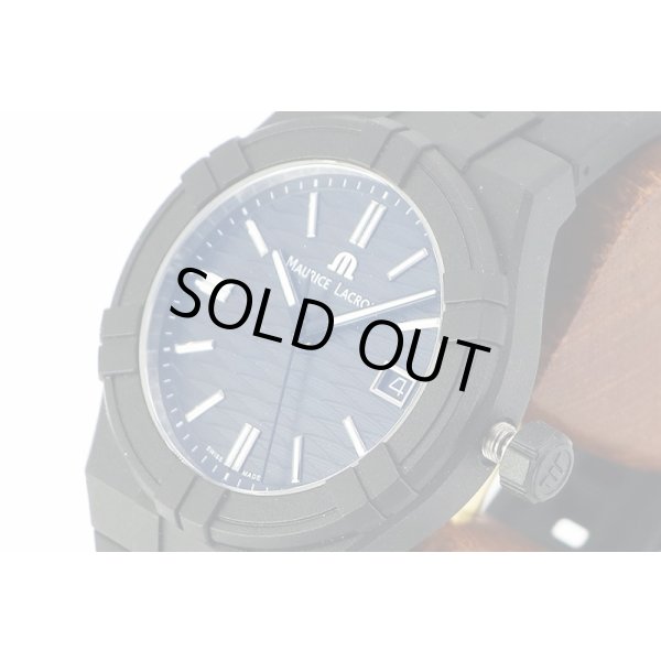 モーリス・ラクロア　アイコン　＃タイド　ＡI２００８　黒文字盤　サイド拡大