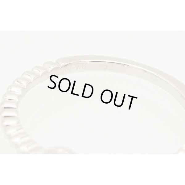 K18WG ダイアイリリング 0.50ct 2.90g　刻印(2)