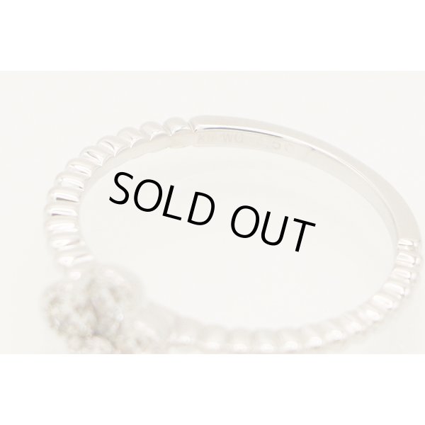 K18WG ダイアイリリング 0.50ct 2.90g　刻印