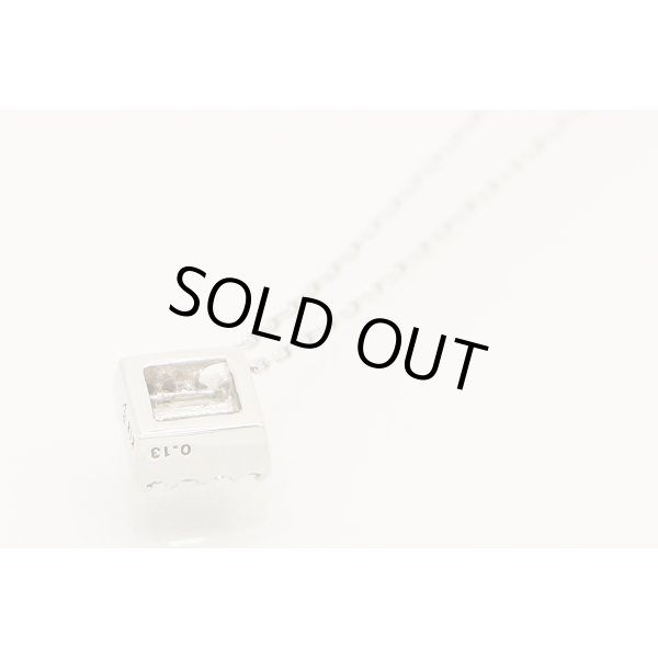 ポンテヴェキオ　K18WG ダイアイリペンダントネックレス 0.13ct 1.40g　裏面