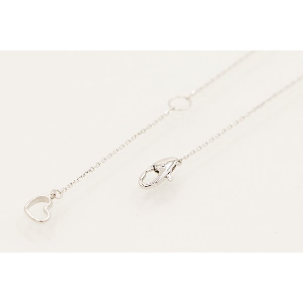 750WG ダイアイリペンダントネックレス 0.19ct 1.90g　留め具