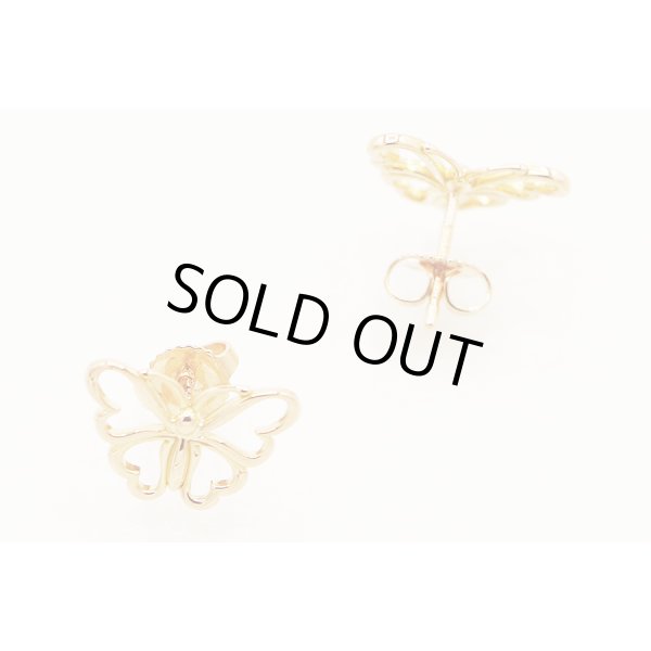 ティファニー　750PG バタフライピアス 2.50g　裏面