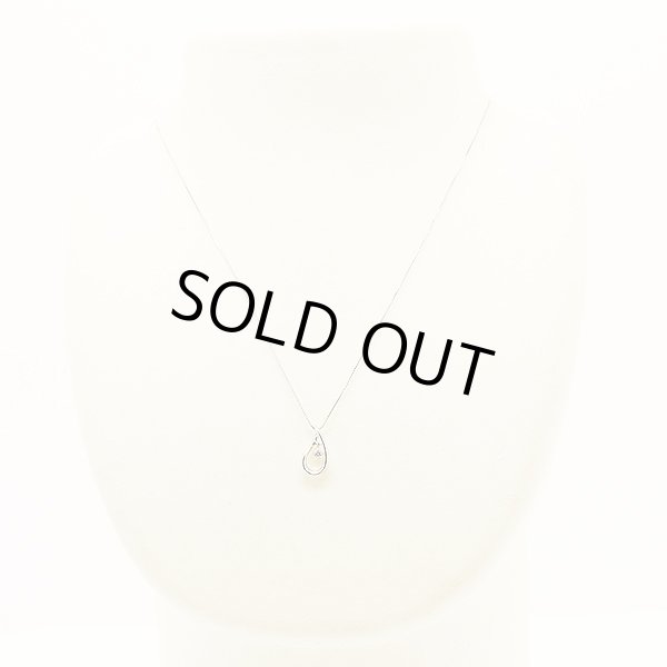 ４℃　K18WG ダイアイリペンダントネックレス 2.60g　装着イメージ