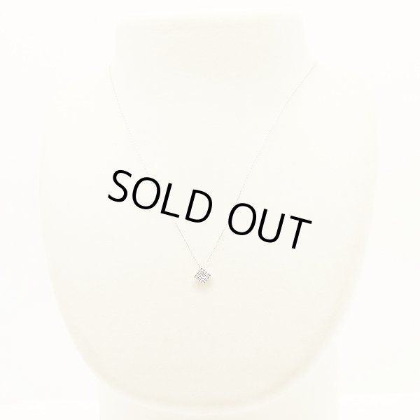 ポンテヴェキオ　K18WG ダイアイリペンダントネックレス 0.13ct 1.40g　装着イメージ