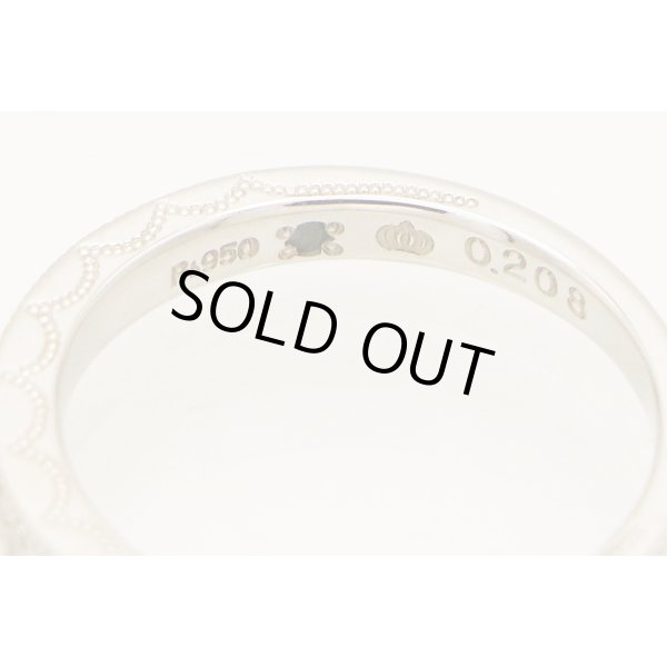 PT950 ダイアイリリング 0.208ct 4.20g　刻印