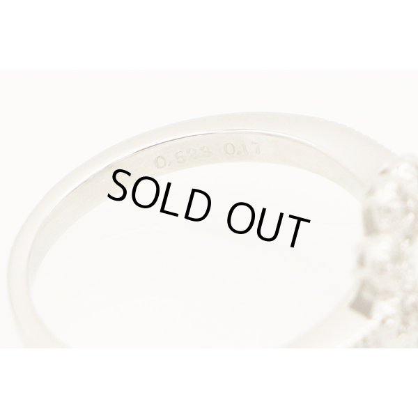 PT900 ダイアイリリング 0.523ct 0.17ct 5.40g　刻印(2)