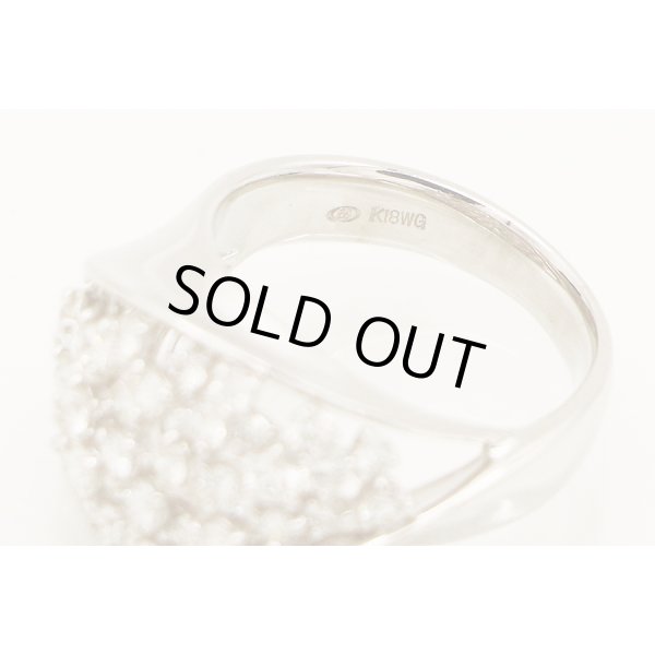 K18WG ダイアイリリング 1.32ct 10.00g　刻印(1)