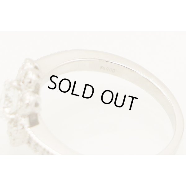 PT900 ダイアイリリング 0.523ct 0.17ct 5.40g　刻印(1)