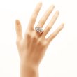K18WG ダイアイリリング 1.32ct 10.00g　装着イメージ