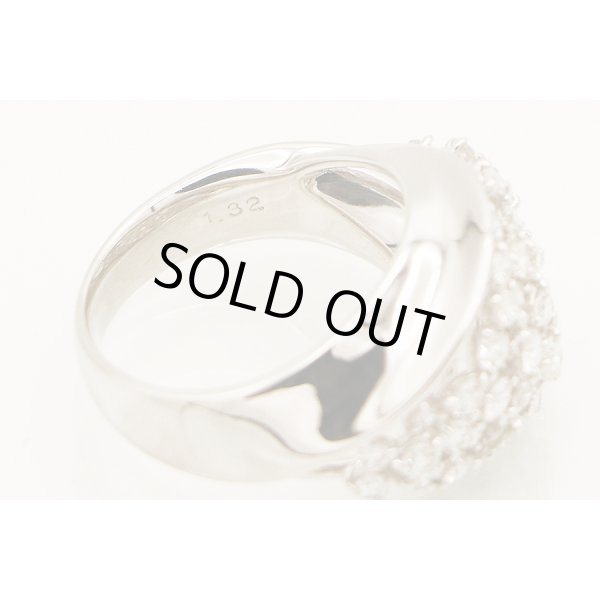 K18WG ダイアイリリング 1.32ct 10.00g　刻印(2)