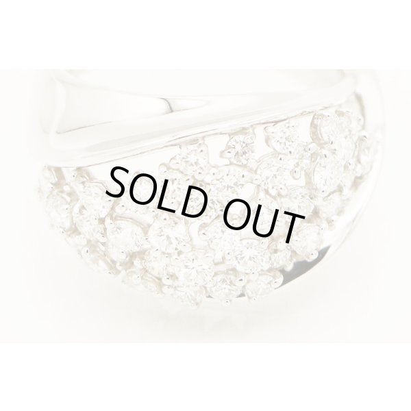 K18WG ダイアイリリング 1.32ct 10.00g　拡大