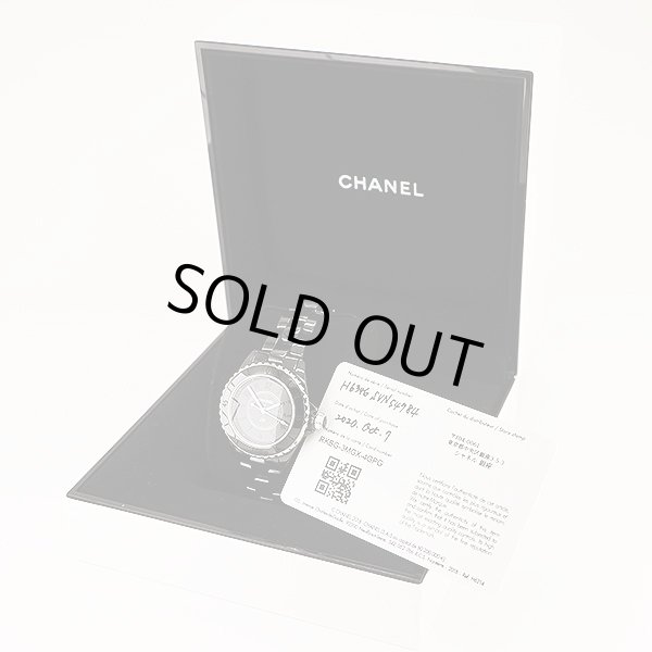 シャネル　Ｊ１２　ファントム　Ｈ６３４６　黒文字盤　箱・保証書