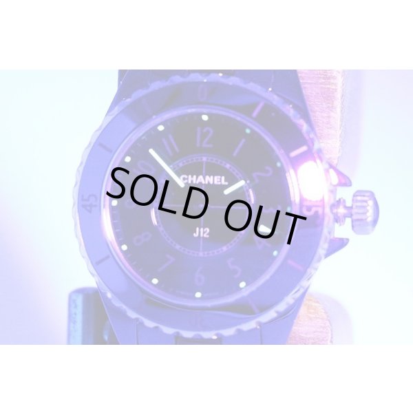 シャネル　Ｊ１２　ファントム　Ｈ６３４６　黒文字盤　ライト