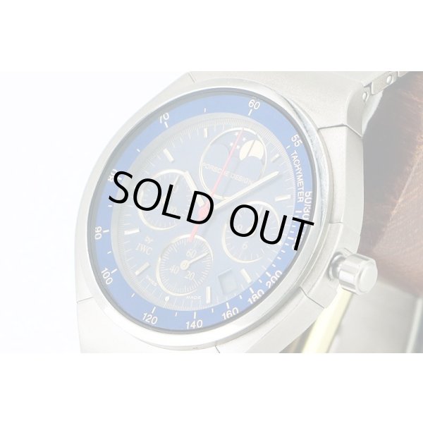 ポルシェデザインｂｙＩＷＣ　ＩＷ３７４５０１　クロノグラフ　ムーンフェイス　青文字盤　サイド拡大