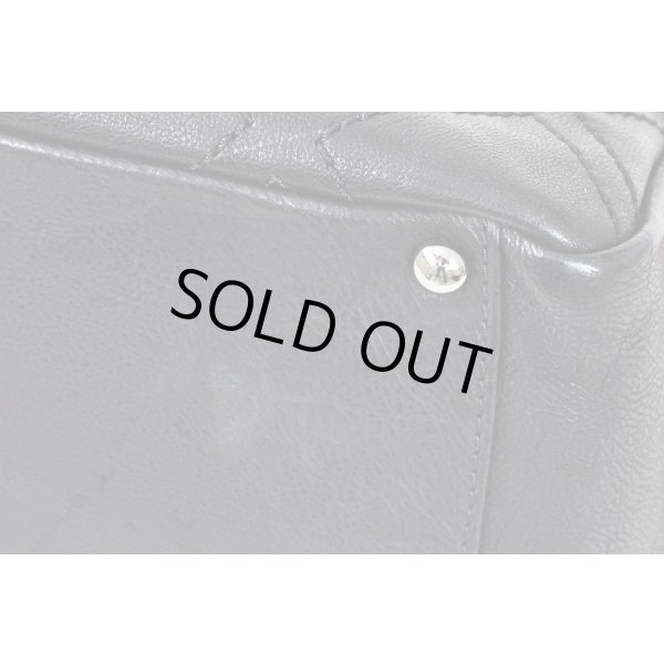 シャネル　チェーンミニボストンバック ブラック／SIV金具　四隅スレ