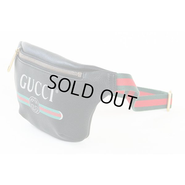 グッチ　プリントスモール ベルトバック 527792 486628 ブラック　サイド