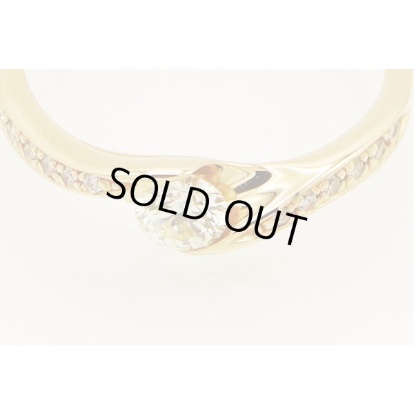 K18 ダイアイリリング 0.257ct 0.01ct 2.10g　拡大