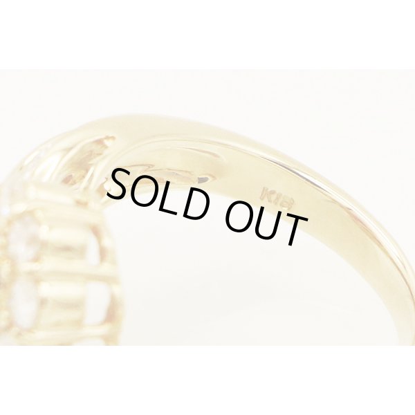 K18 ルビーダイアイリリング 0.30ct 0.69ct 5.50g　刻印