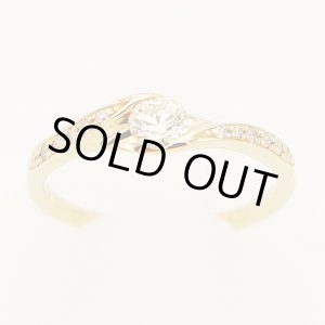 画像: K18 ダイアイリリング 0.257ct 0.01ct 2.10g