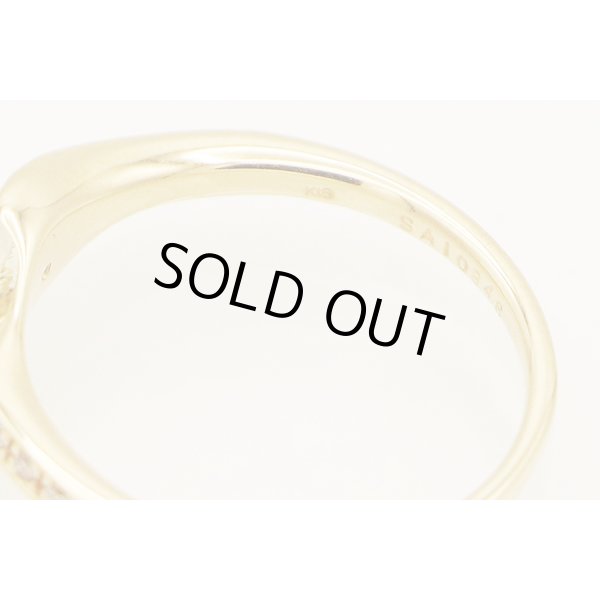 K18 ダイアイリリング 0.257ct 0.01ct 2.10g　刻印